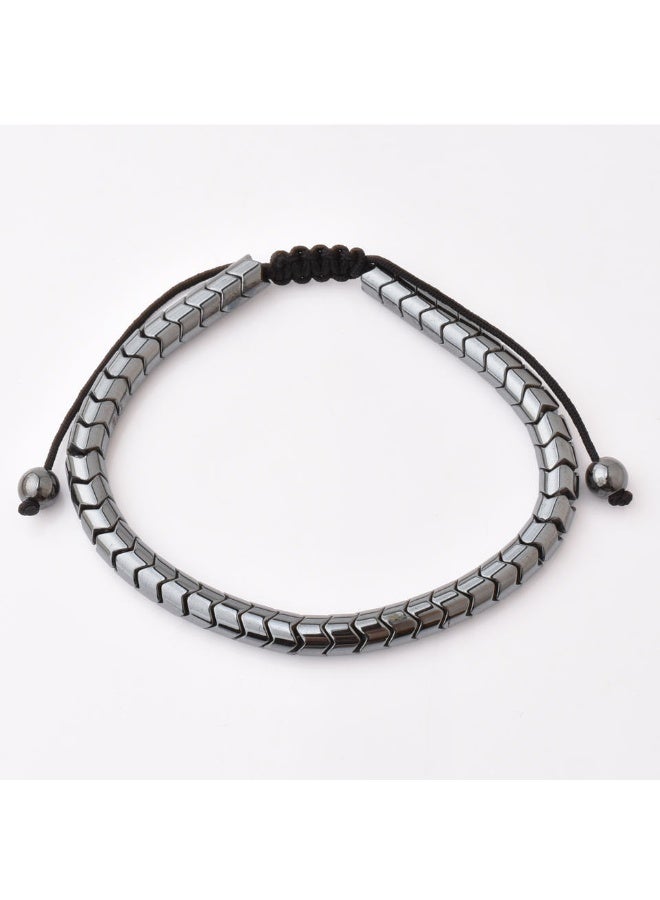 Toby Hematite Gemstone Wave Beads Bracelet – Elegant Unisex Bracelet - Image 2